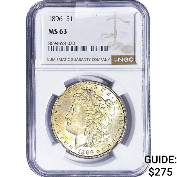 1896 Morgan Silver Dollar NGC MS63