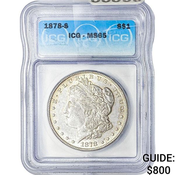 1878-S Morgan Silver Dollar ICG MS65