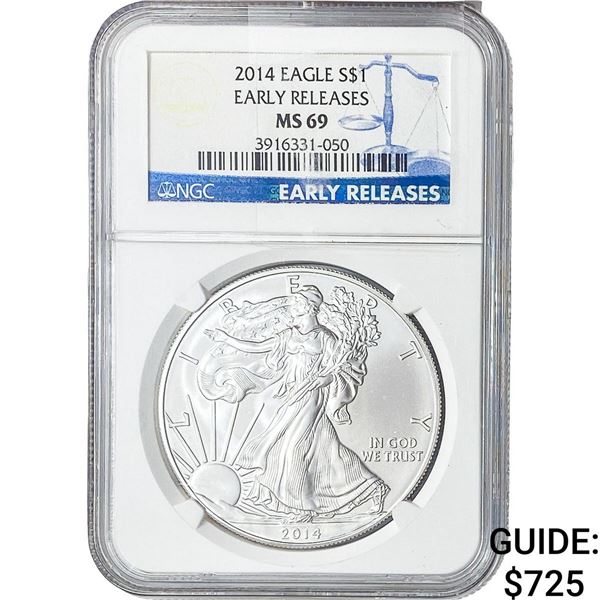2014 Silver Eagle NGC MS69