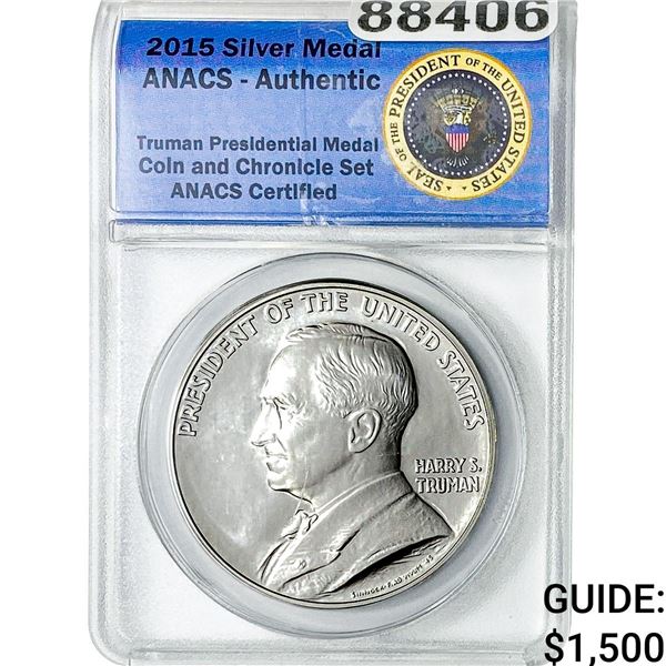 2015 Sliver Medal Harry S. Truman ANACS