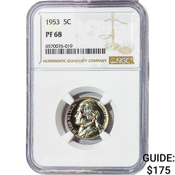 1953 Jefferson Nickel NGC PF68