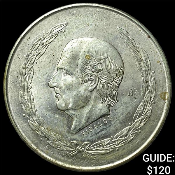 1952Mo Mexico Silver 5 Pesos