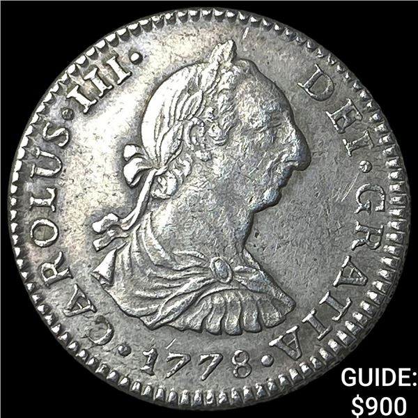 1778-FF Mexico Charles III Silver 1 Real