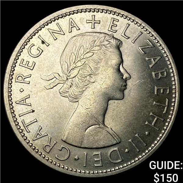 1956 Great Britain Silver 1/2 Crown