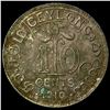 Image 2 : 1910 Ceylon Silver 10 Cents