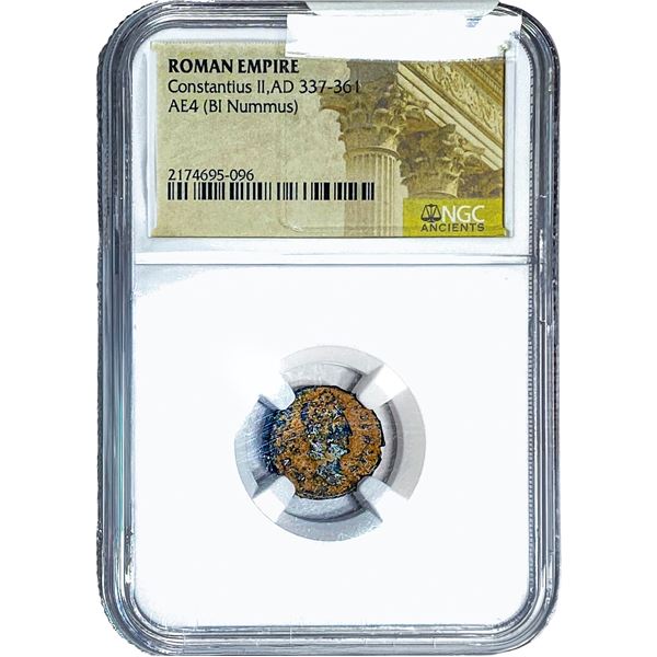 Roman Constantius II AD 337-361 AE4 BI Nummus NGC