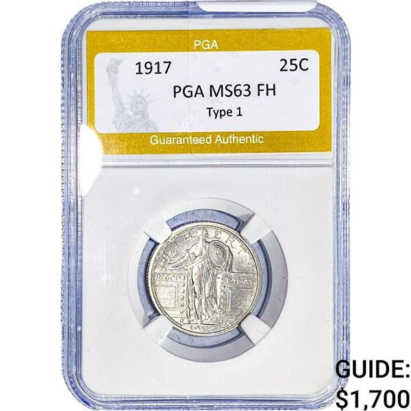 1917 Standing Liberty Quarter PGA MS63 FH
