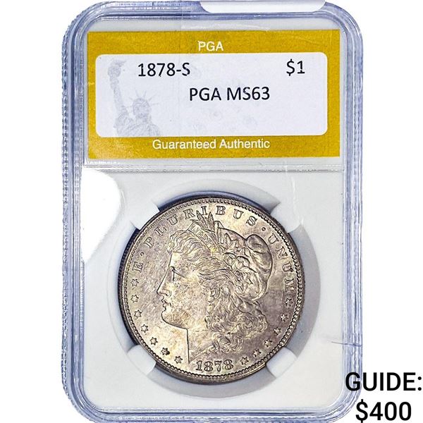 1878-S Morgan Silver Dollar PGA MS63