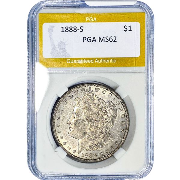 1888-S Morgan Silver Dollar PGA MS62