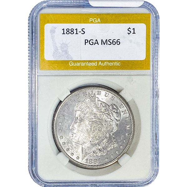 1881-S Morgan Silver Dollar PGA MS66