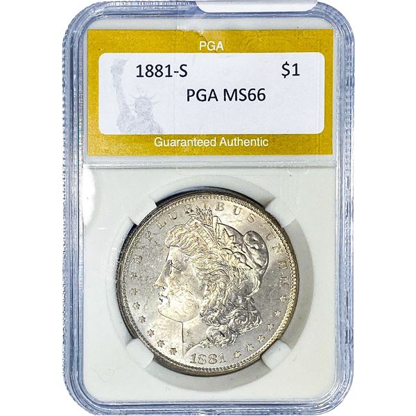 1881-S Morgan Silver Dollar PGA MS66