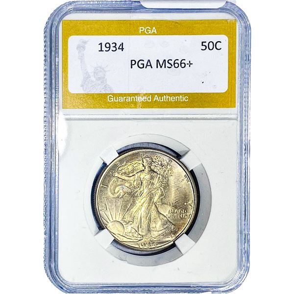 1934 Walking Liberty Half Dollar PGA MS66+