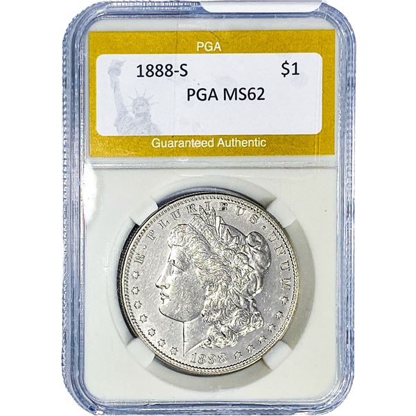 1888-S Morgan Silver Dollar PGA MS62