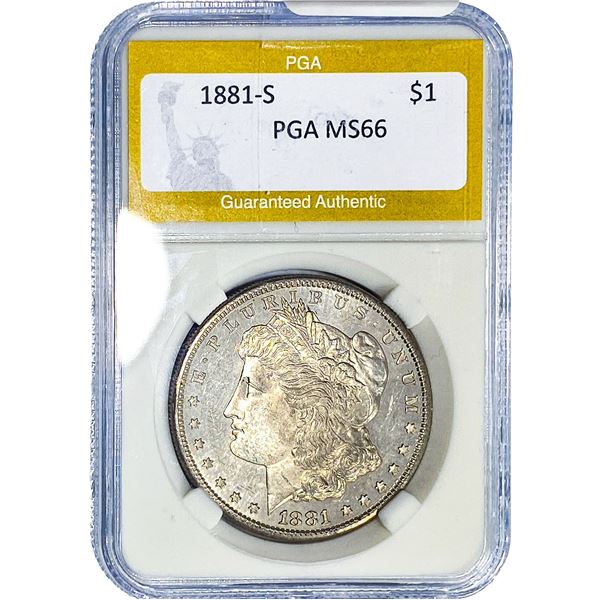 1881-S Morgan Silver Dollar PGA MS66