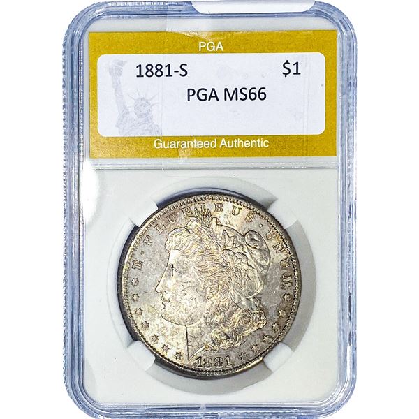 1881-S Morgan Silver Dollar PGA MS66