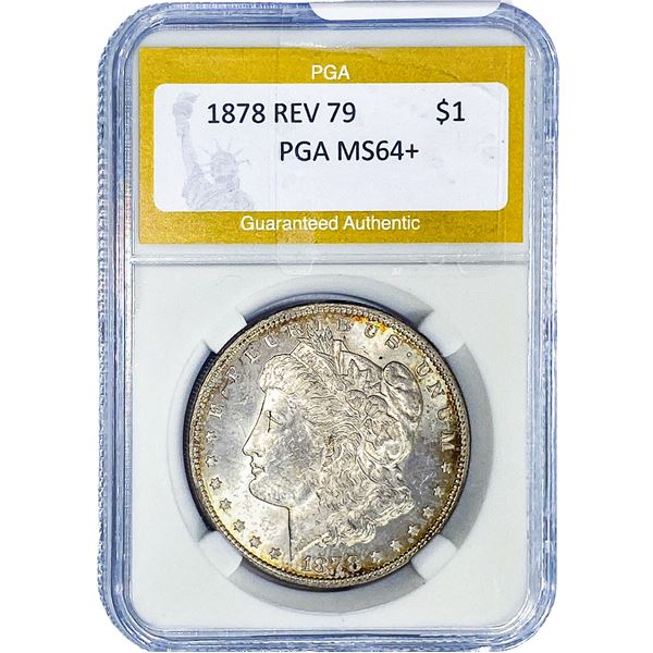 1878 REV 79 Morgan Silver Dollar PGA MS64+