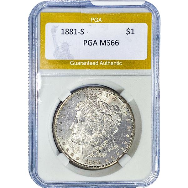 1881-S Morgan Silver Dollar PGA MS66