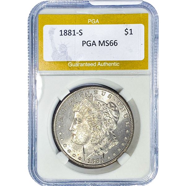 1881-S Morgan Silver Dollar PGA MS66