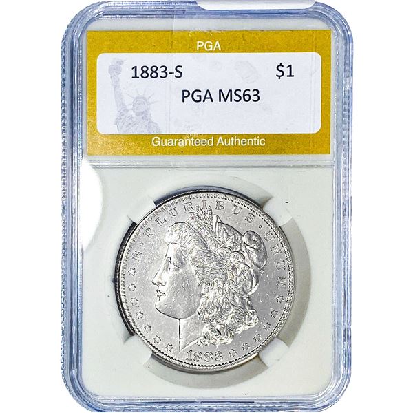 1883-S Morgan Silver Dollar PGA MS63