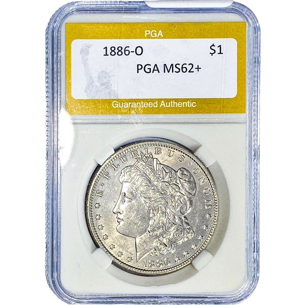 1886-O Morgan Silver Dollar PGA MS62+