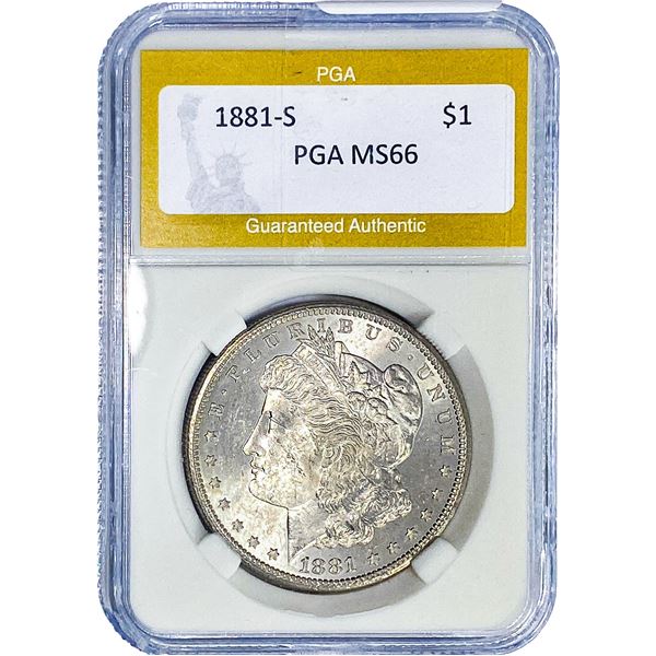 1881-S Morgan Silver Dollar PGA MS66