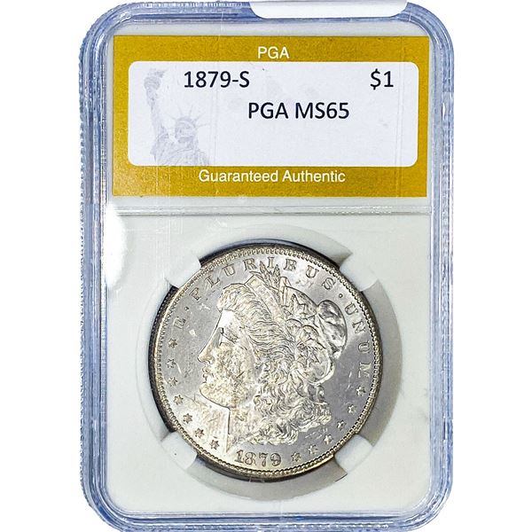1879-S Morgan Silver Dollar PGA MS65