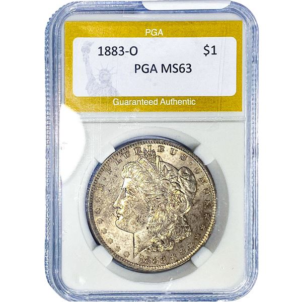 1883-O Morgan Silver Dollar PGA MS63