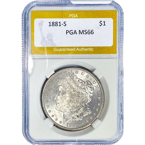 1881-S Morgan Silver Dollar PGA MS66