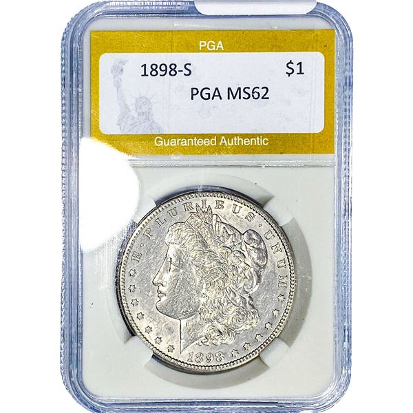 1898-S Morgan Silver Dollar PGA MS62