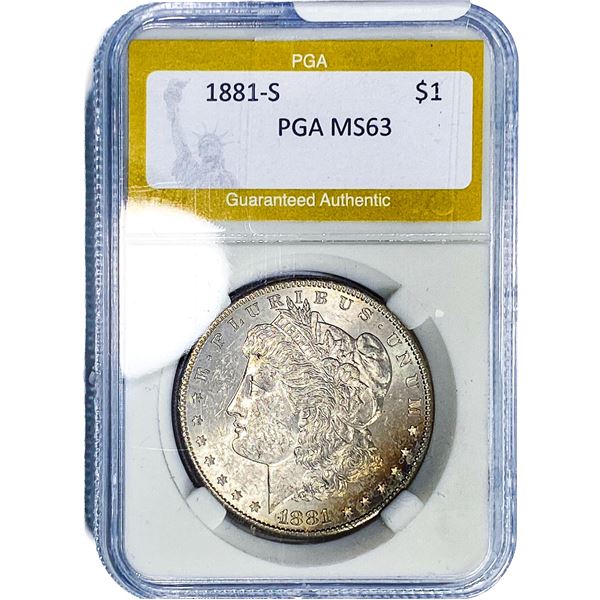 1881-S Morgan Silver Dollar PGA MS63