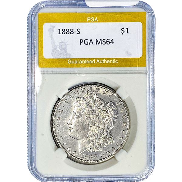 1888-S Morgan Silver Dollar PGA MS64