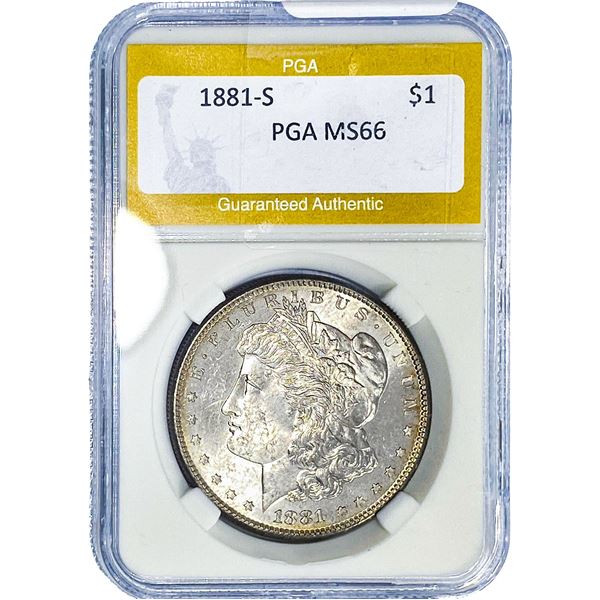 1881-S Morgan Silver Dollar PGA MS66