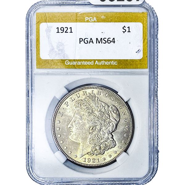 1921 Morgan Silver Dollar PGA MS64