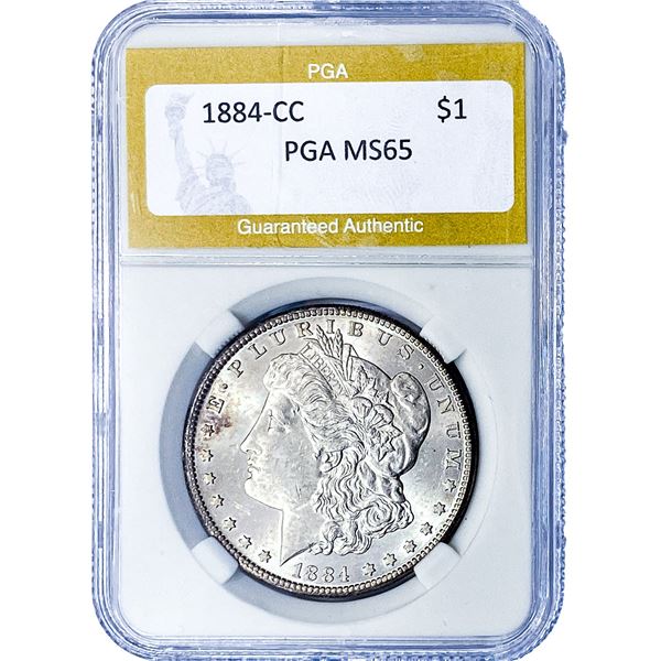1884-CC Morgan Silver Dollar PGA MS65