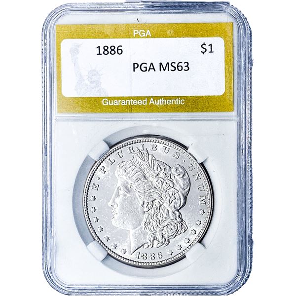 1886 Morgan Silver Dollar PGA MS63