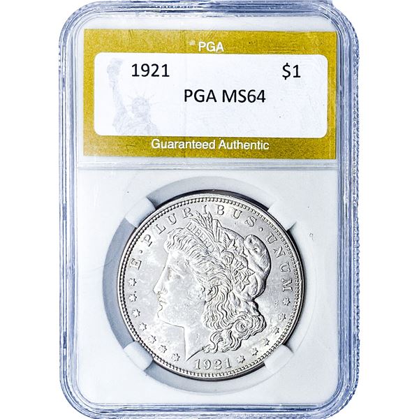 1921 Morgan Silver Dollar PGA MS64