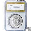 Image 1 : 1891-P Morgan Silver Dollar PGA MS64