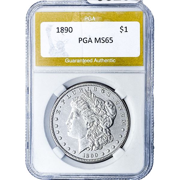 1890 Morgan Silver Dollar PGA MS65