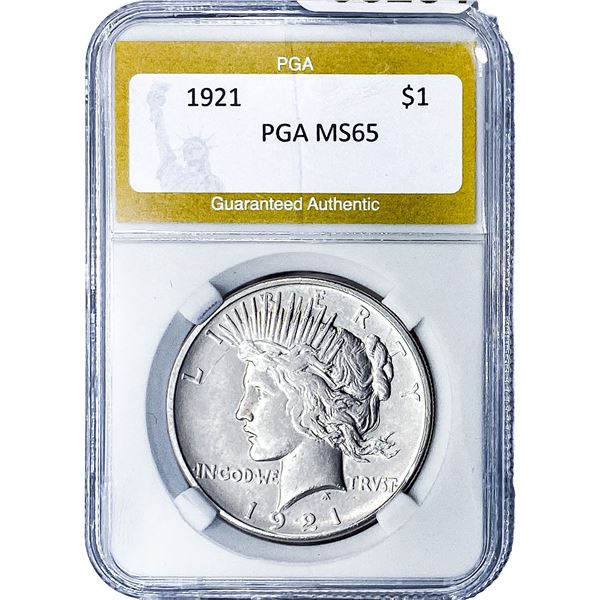 1921 Silver Peace Dollar PGA MS65