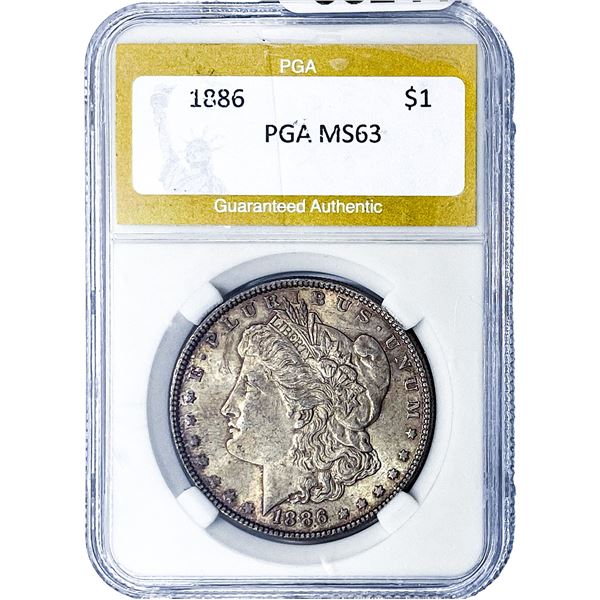 1886 Morgan Silver Dollar PGA MS63
