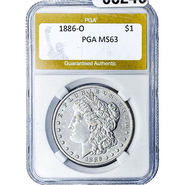 1886-O Morgan Silver Dollar PGA MS63