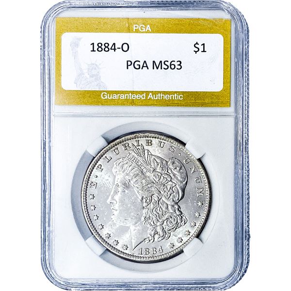 1884-O Morgan Silver Dollar PGA MS63