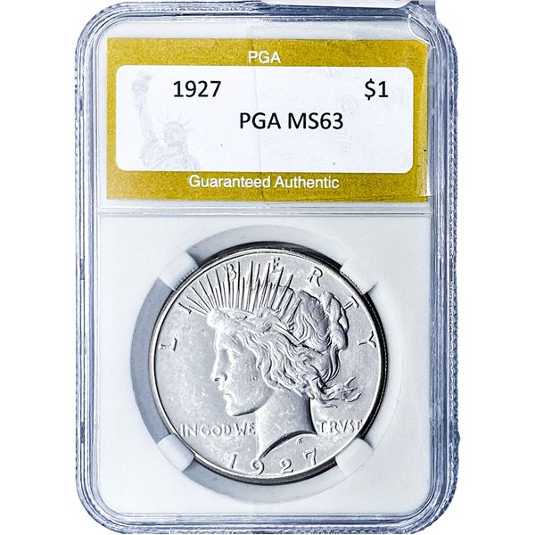 1927 Silver Peace Dollar PGA MS63