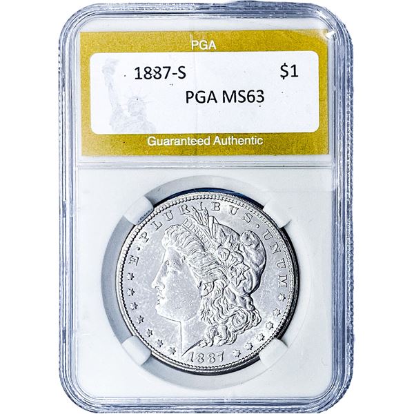 1887-S Morgan Silver Dollar PGA MS63