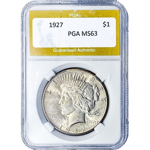 1927 Silver Peace Dollar PGA MS63
