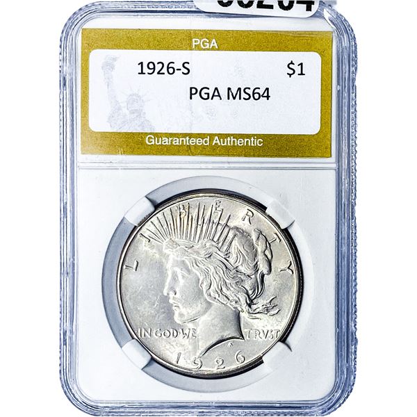 1926-S Silver Peace Dollar PGA MS64