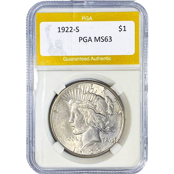 1922-S Morgan Silver Dollar PGA MS63