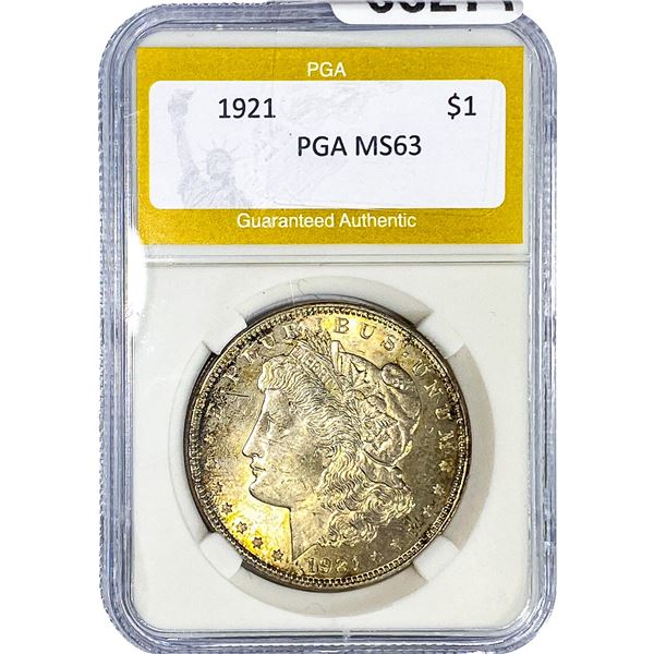 1921 Morgan Silver Dollar PGA MS63