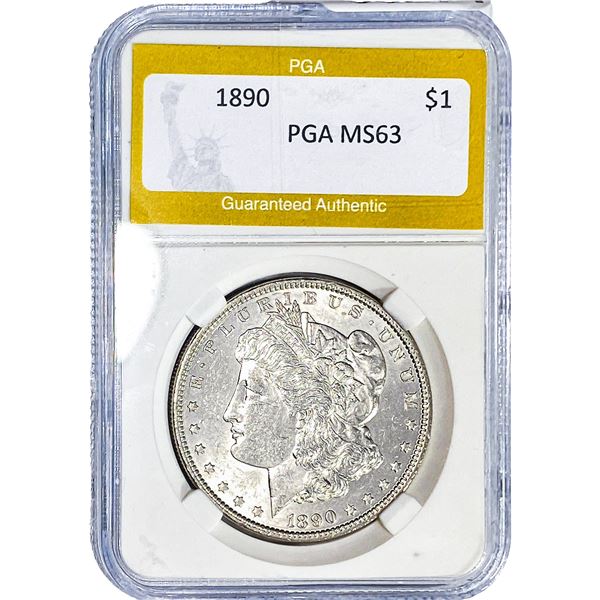 1890 Morgan Silver Dollar PGA MS63