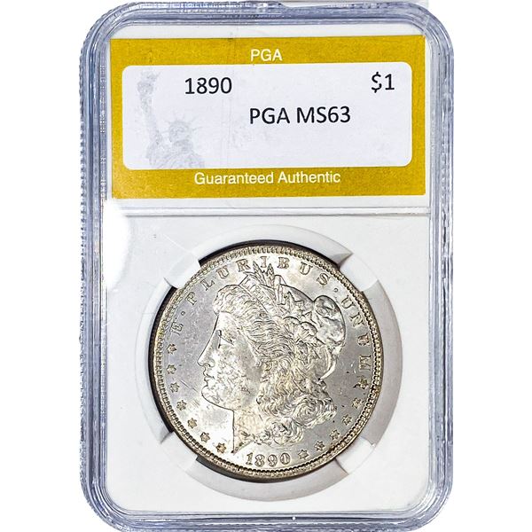 1890 Morgan Silver Dollar PGA MS63